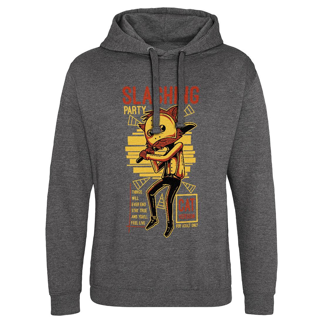 Party Cat Mens Hoodie Without Pocket Horror D821