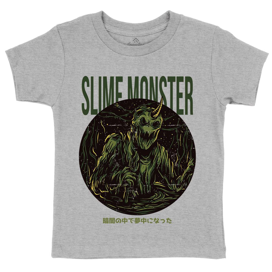 Slime Monster Kids Crew Neck T-Shirt Horror D822