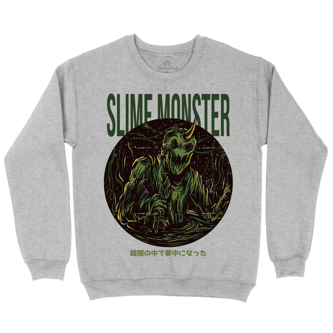 Slime Monster Mens Crew Neck Sweatshirt Horror D822