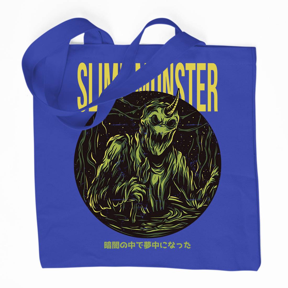 Slime Monster Organic Premium Cotton Tote Bag Horror D822
