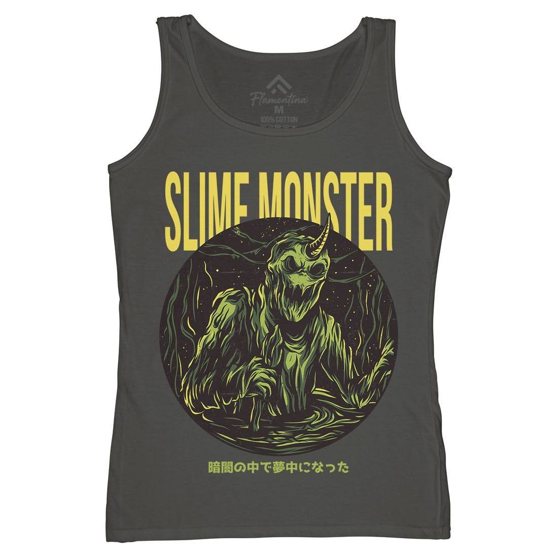 Slime Monster Womens Organic Tank Top Vest Horror D822