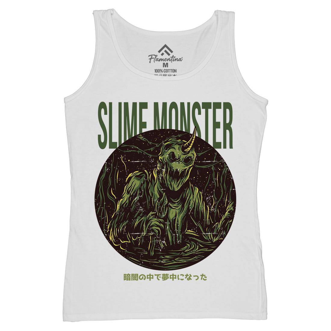 Slime Monster Womens Organic Tank Top Vest Horror D822