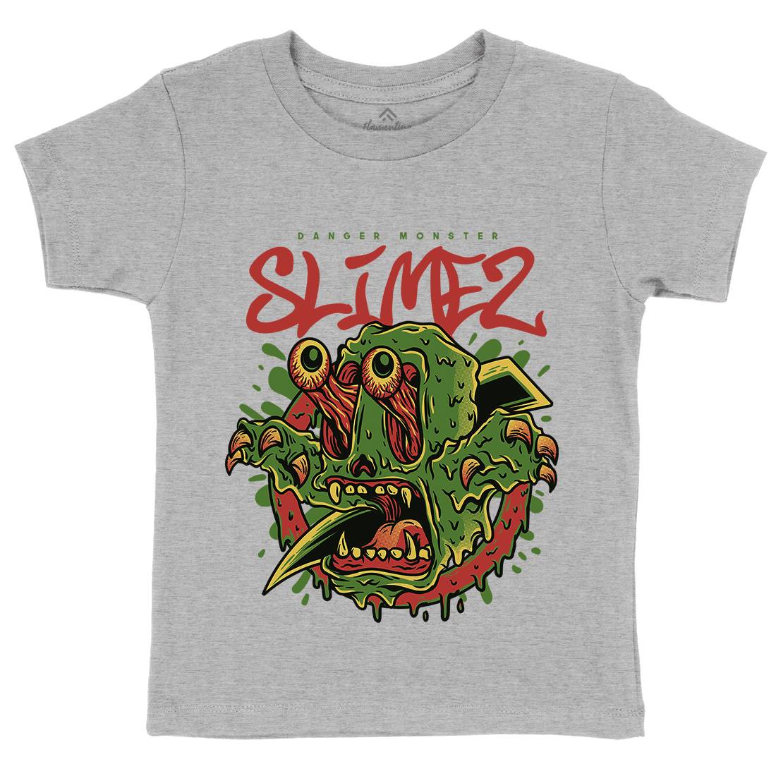 Slime Monster Kids Crew Neck T-Shirt Horror D823