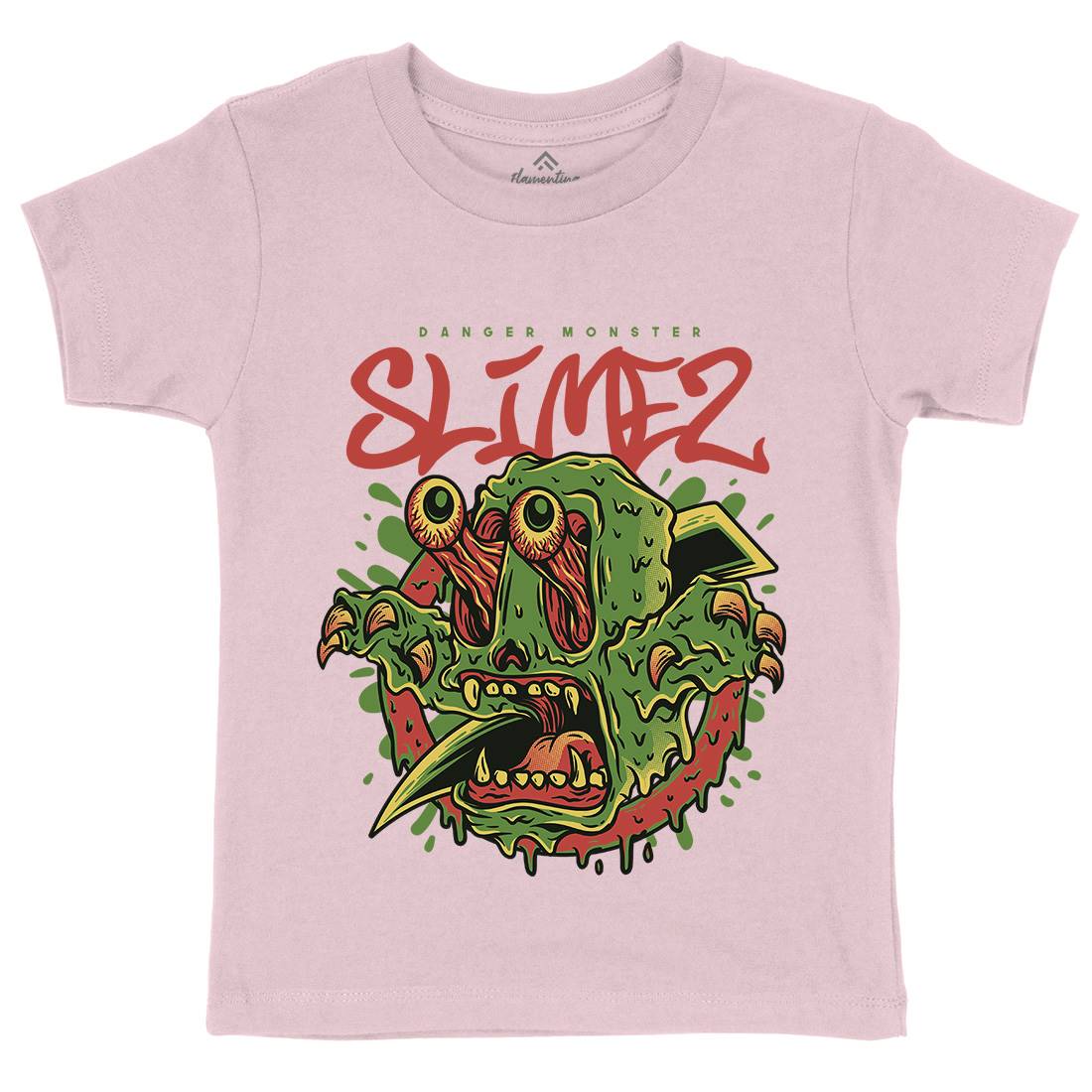 Slime Monster Kids Crew Neck T-Shirt Horror D823