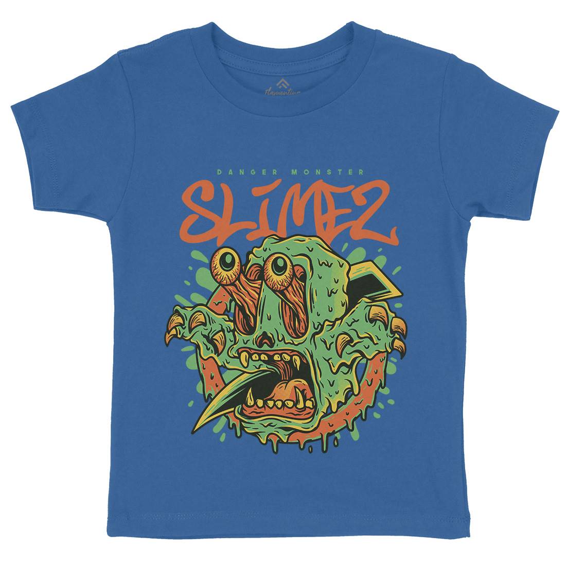 Slime Monster Kids Organic Crew Neck T-Shirt Horror D823