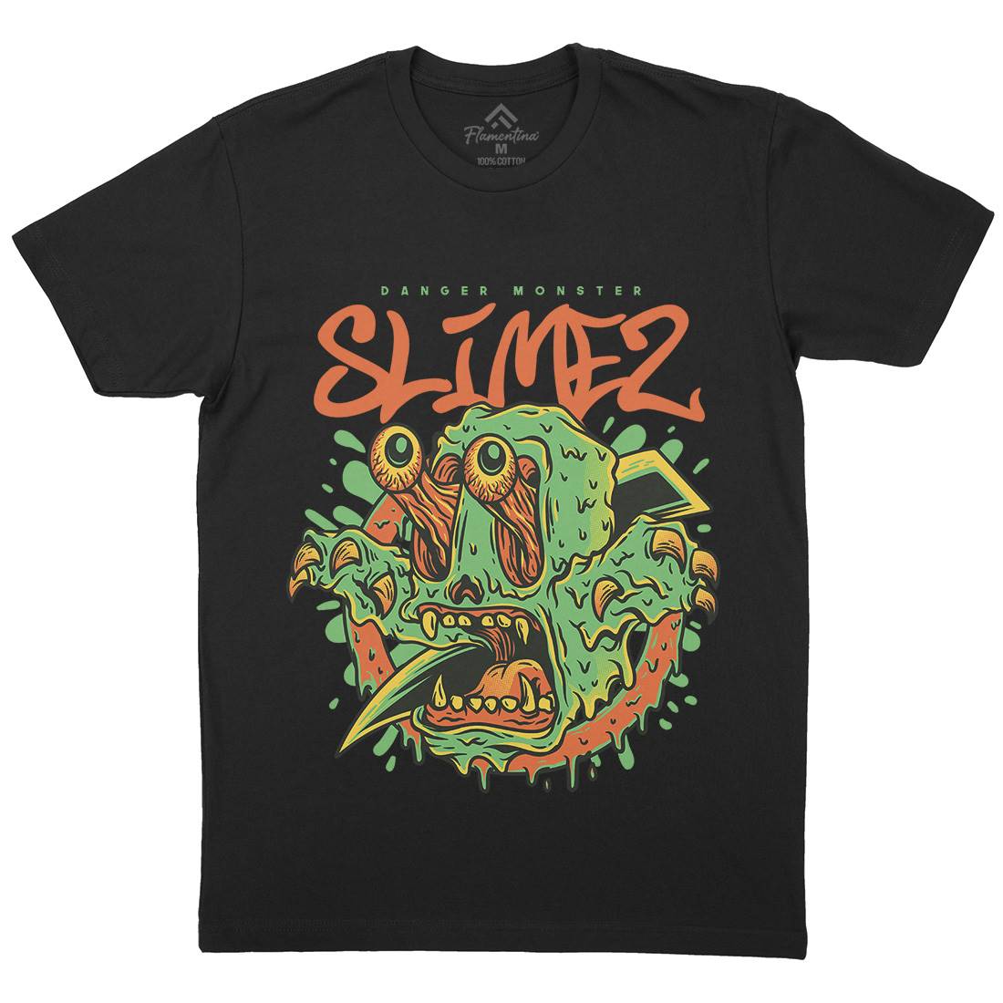 Slime Monster Mens Crew Neck T-Shirt Horror D823