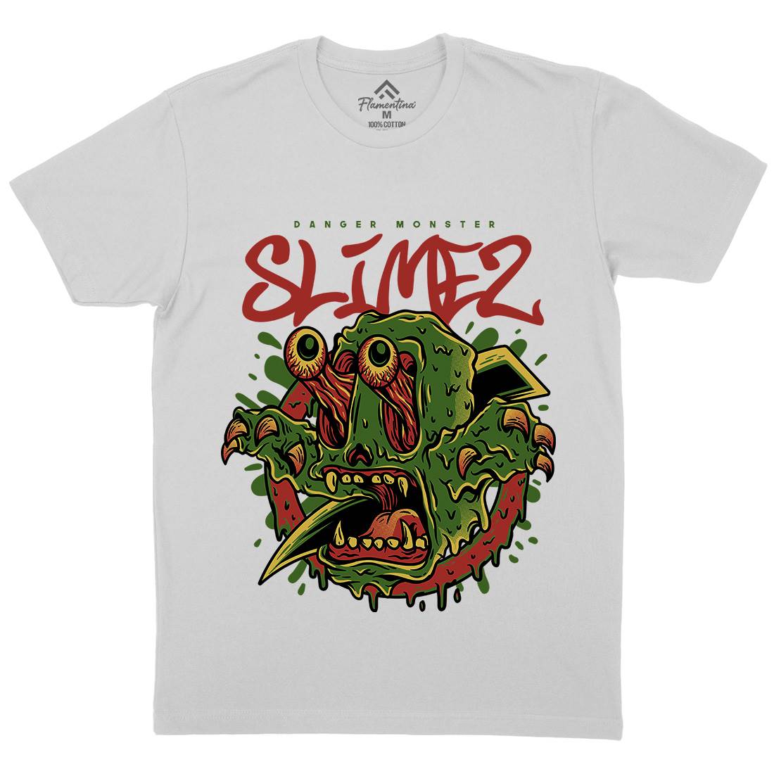 Slime Monster Mens Crew Neck T-Shirt Horror D823