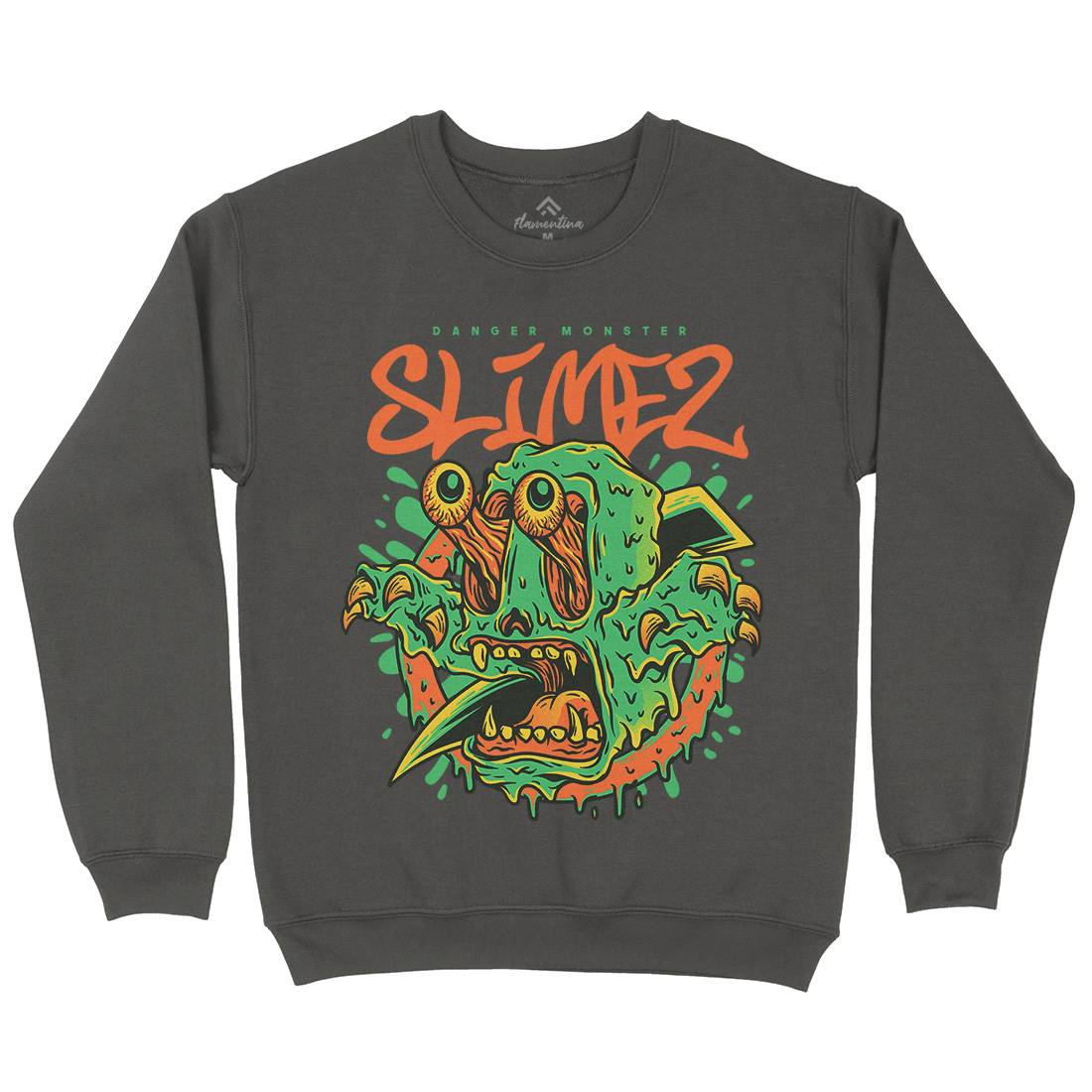Slime Monster Mens Crew Neck Sweatshirt Horror D823