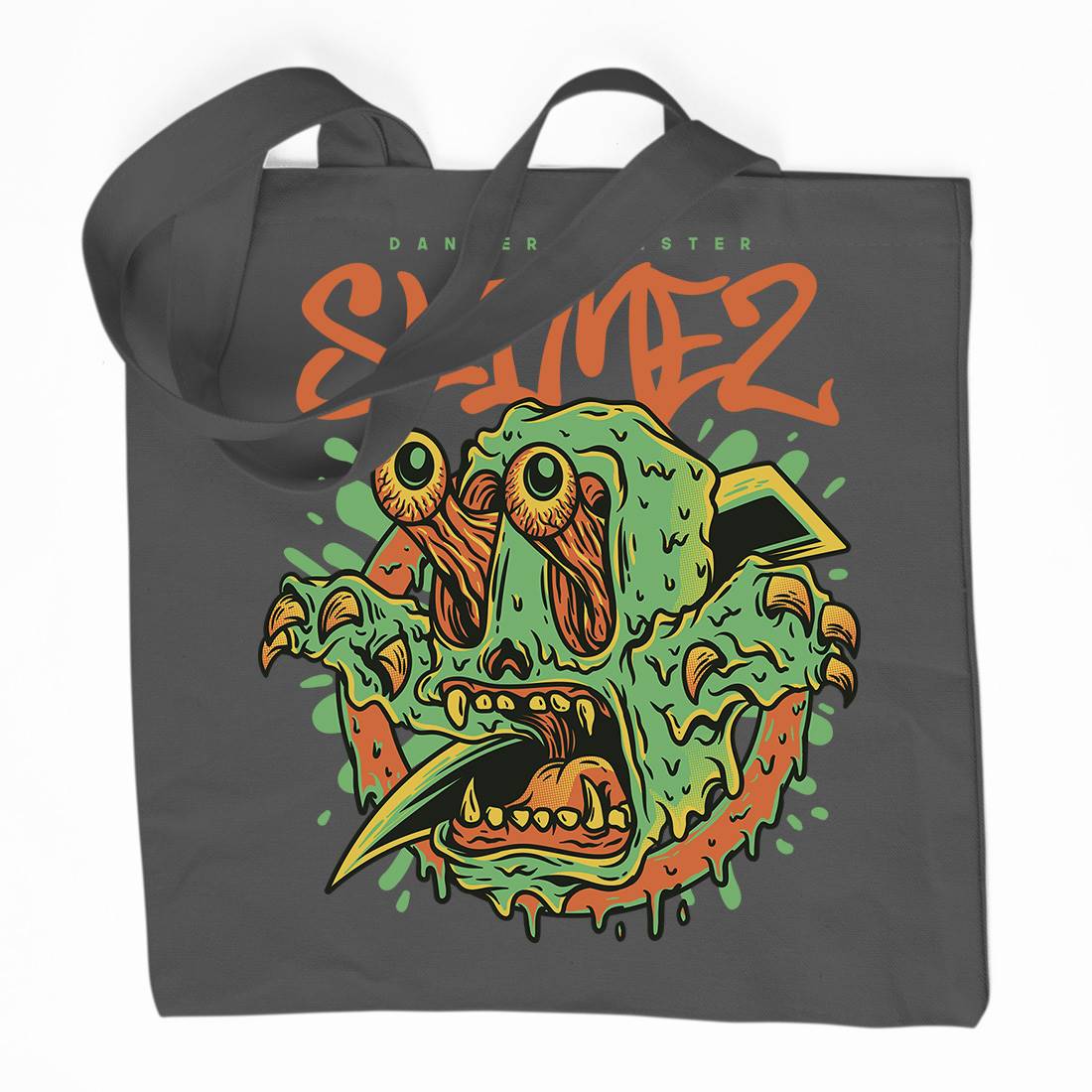 Slime Monster Organic Premium Cotton Tote Bag Horror D823