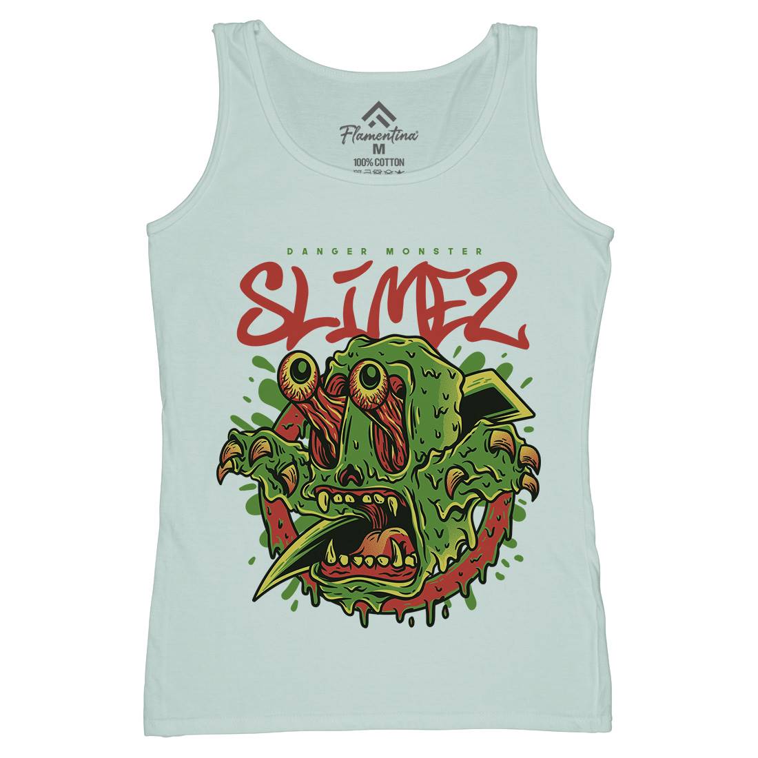 Slime Monster Womens Organic Tank Top Vest Horror D823