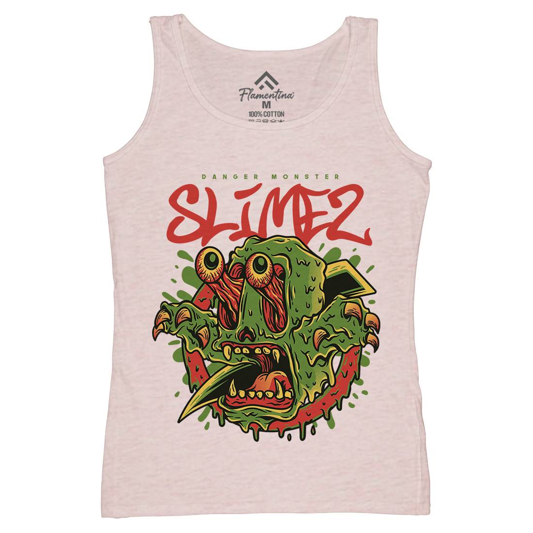 Slime Monster Womens Organic Tank Top Vest Horror D823