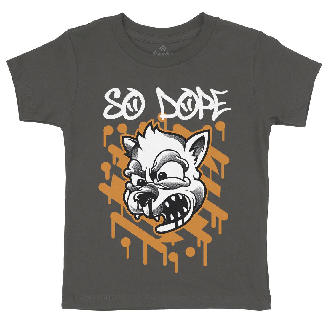 So Dope Wolf Kids Organic Crew Neck T-Shirt Animals D825