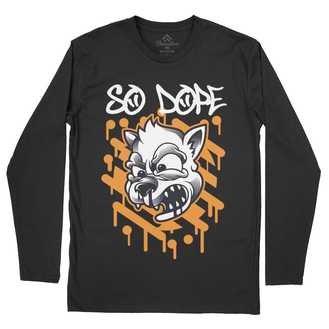 So Dope Wolf Mens Long Sleeve T-Shirt Animals D825