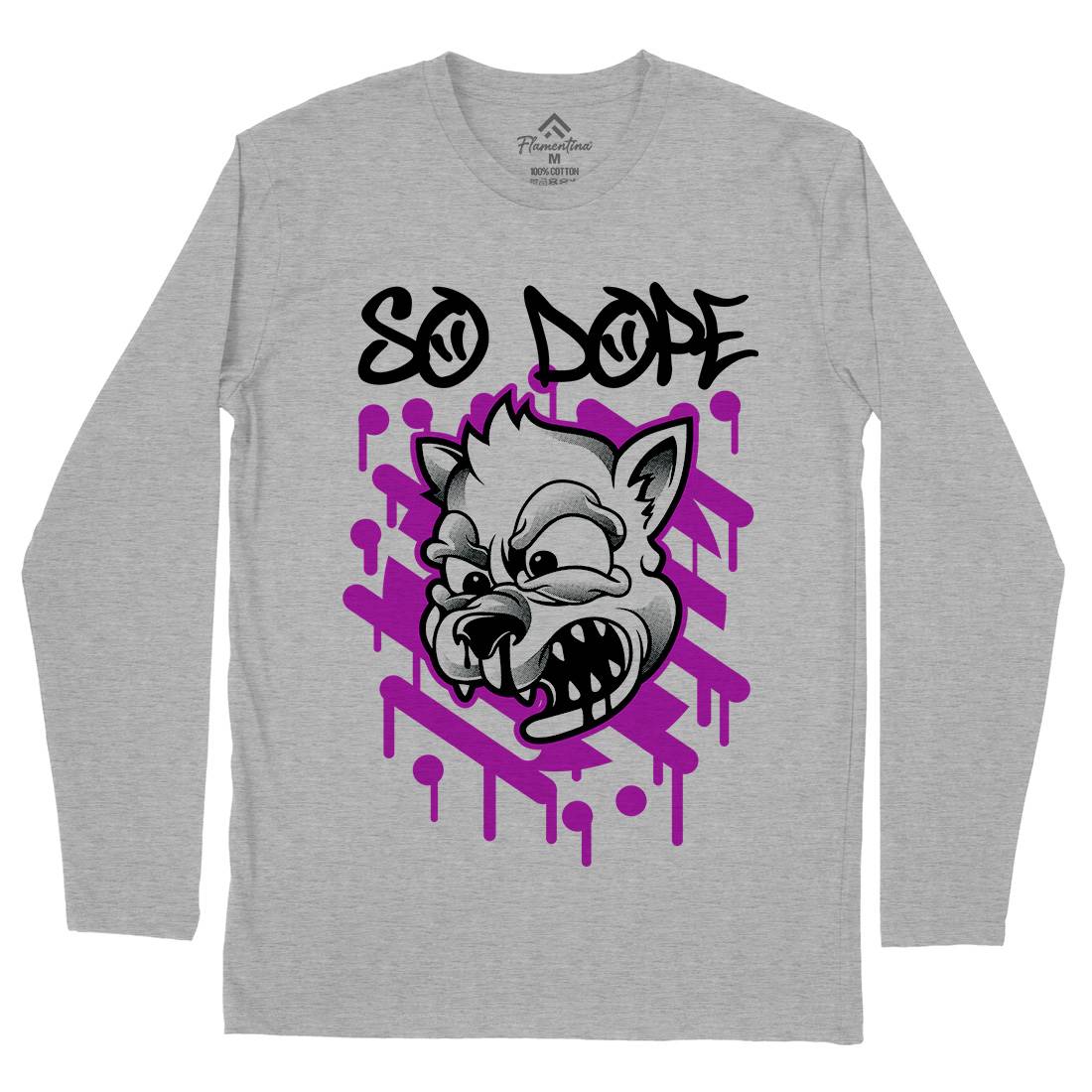 So Dope Wolf Mens Long Sleeve T-Shirt Animals D825