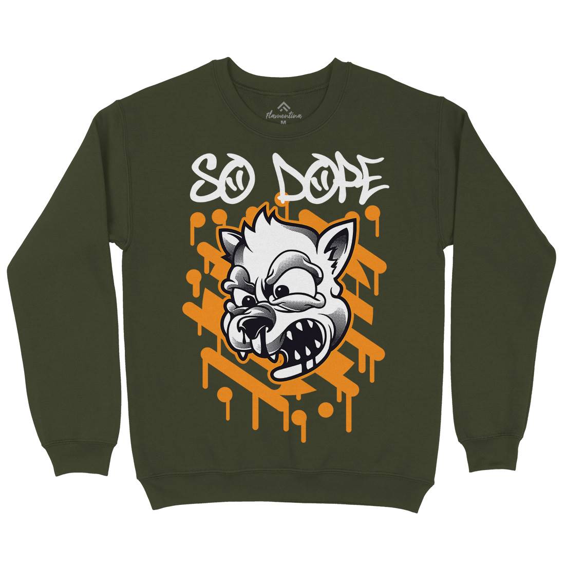 So Dope Wolf Mens Crew Neck Sweatshirt Animals D825