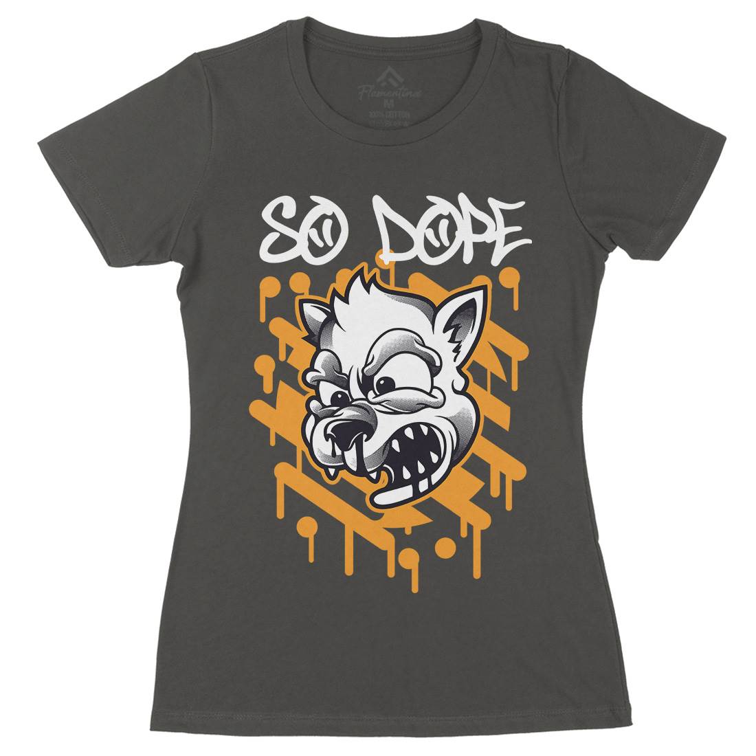 So Dope Wolf Womens Organic Crew Neck T-Shirt Animals D825