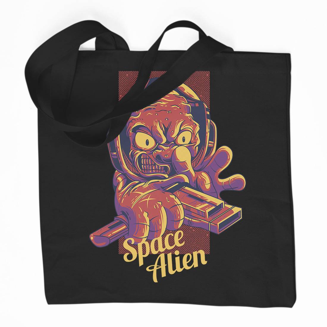 Alien Organic Premium Cotton Tote Bag Space D827