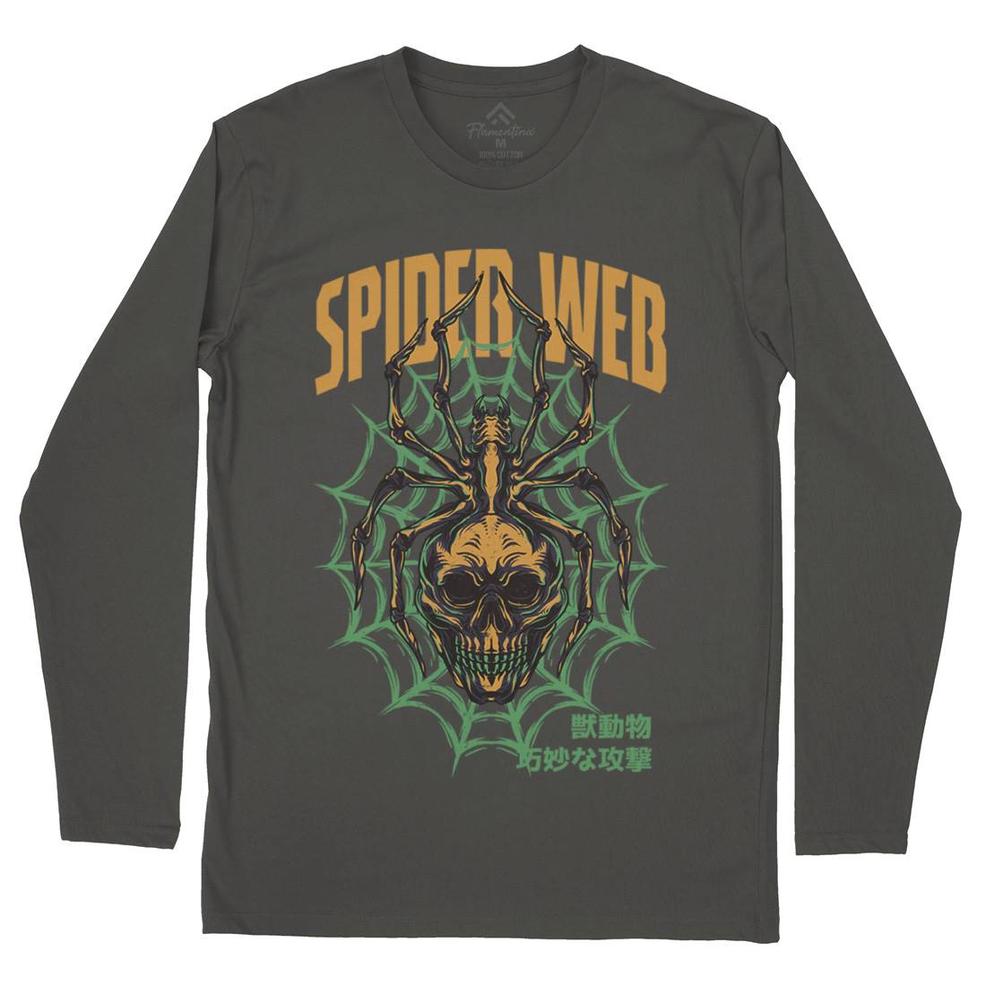 Spider Web Mens Long Sleeve T-Shirt Horror D830