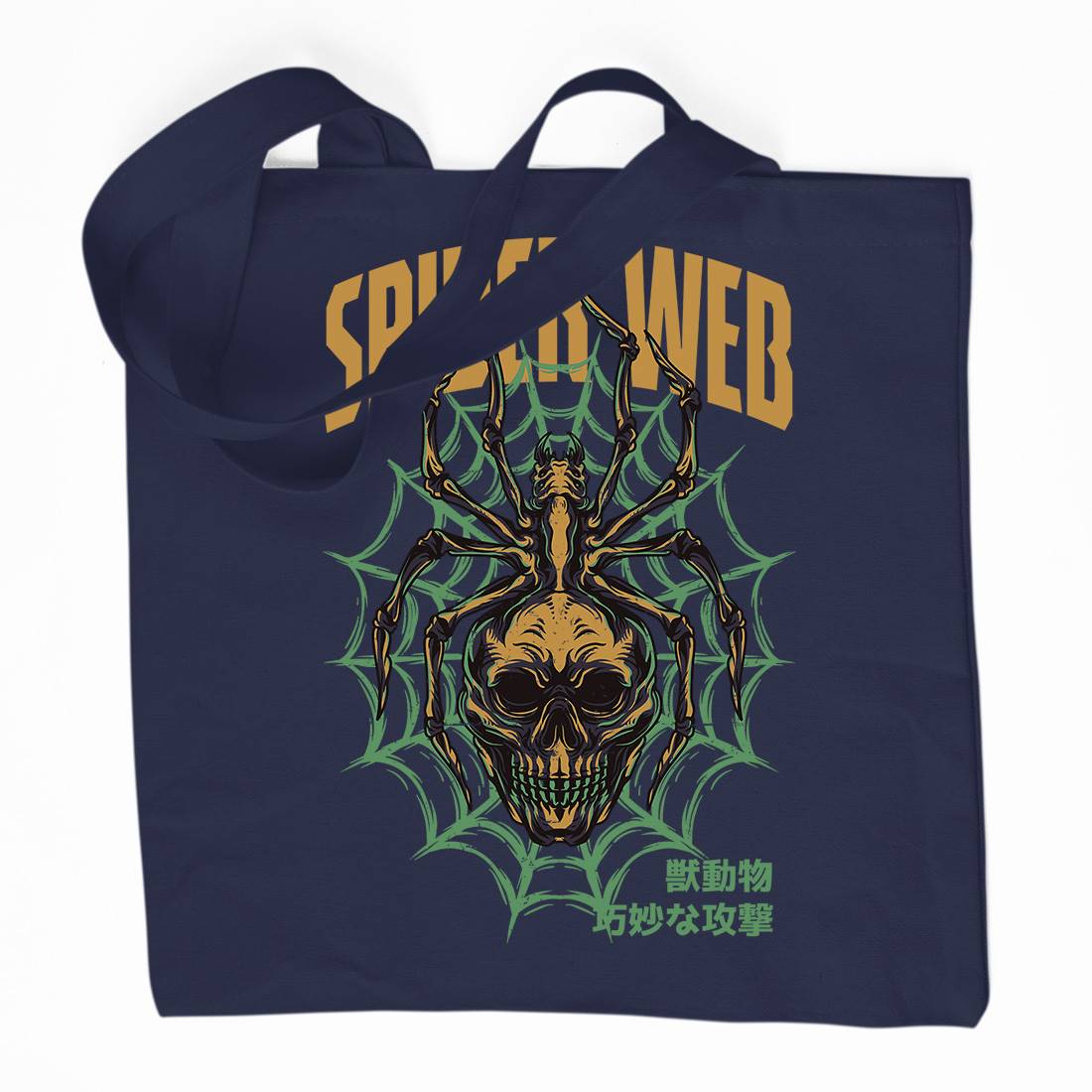Spider Web Organic Premium Cotton Tote Bag Horror D830