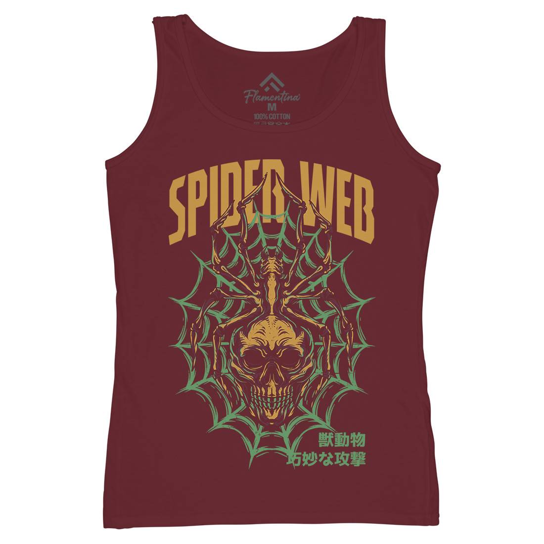 Spider Web Womens Organic Tank Top Vest Horror D830