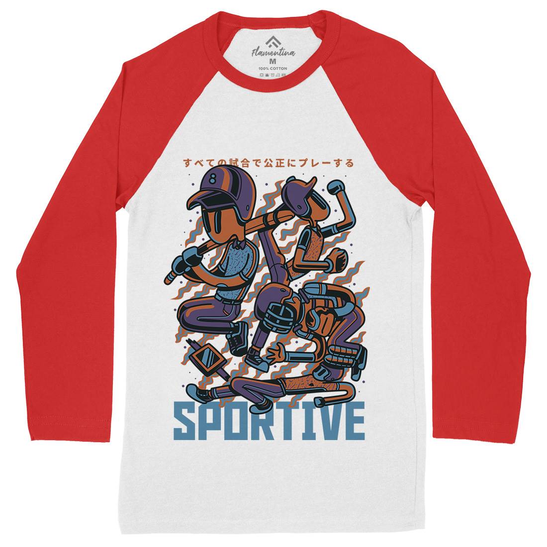 Sportive Mens Long Sleeve Baseball T-Shirt Sport D831