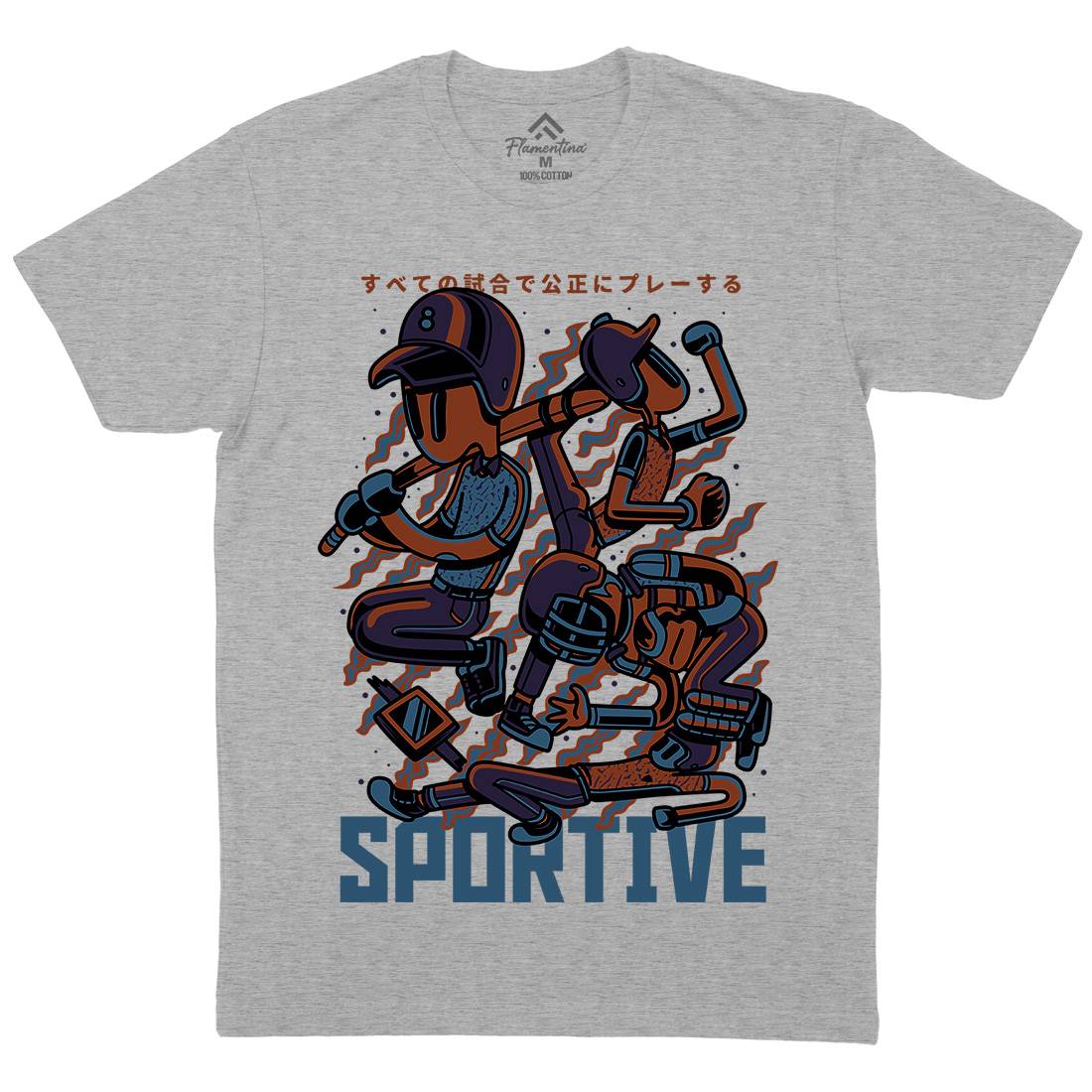 Sportive Mens Organic Crew Neck T-Shirt Sport D831
