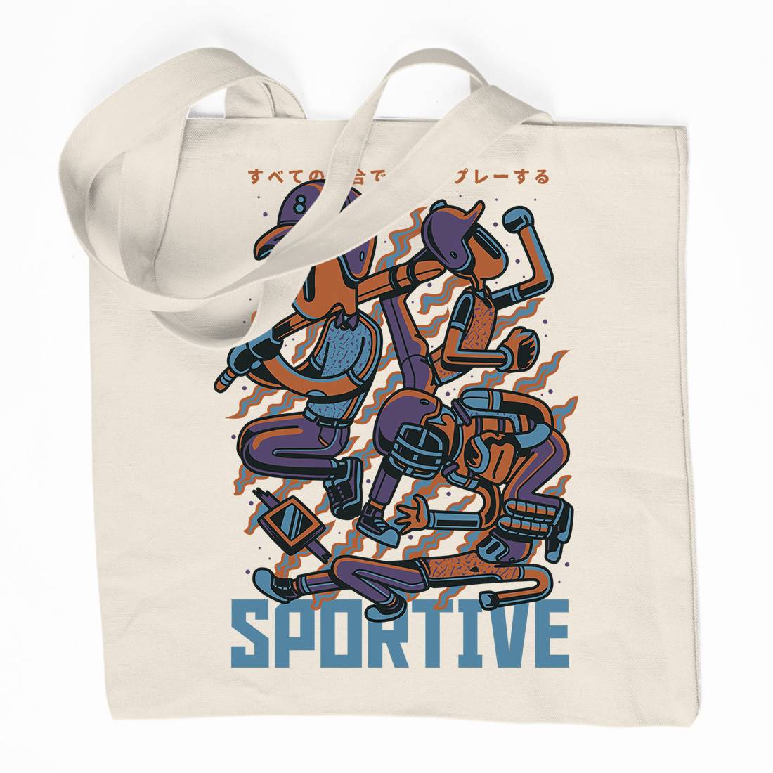 Sportive Organic Premium Cotton Tote Bag Sport D831