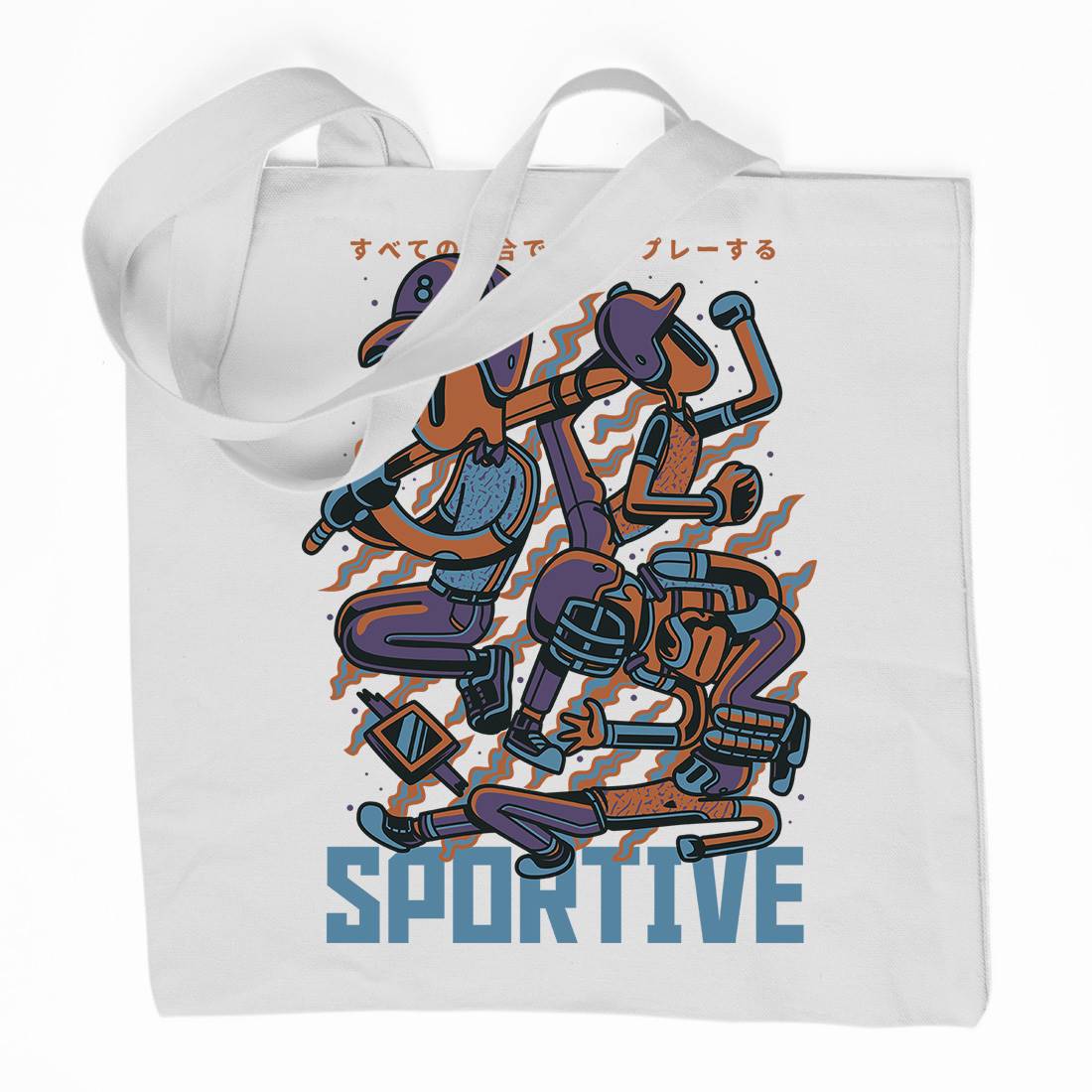 Sportive Organic Premium Cotton Tote Bag Sport D831