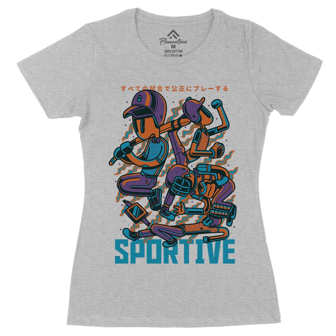 Sportive Womens Organic Crew Neck T-Shirt Sport D831