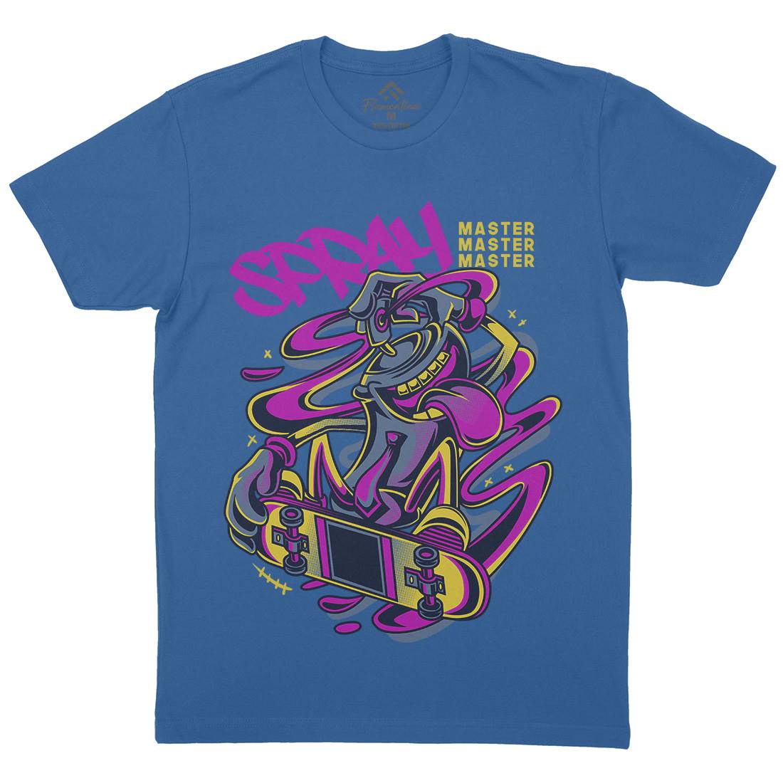 Spray Master Mens Crew Neck T-Shirt Skate D832