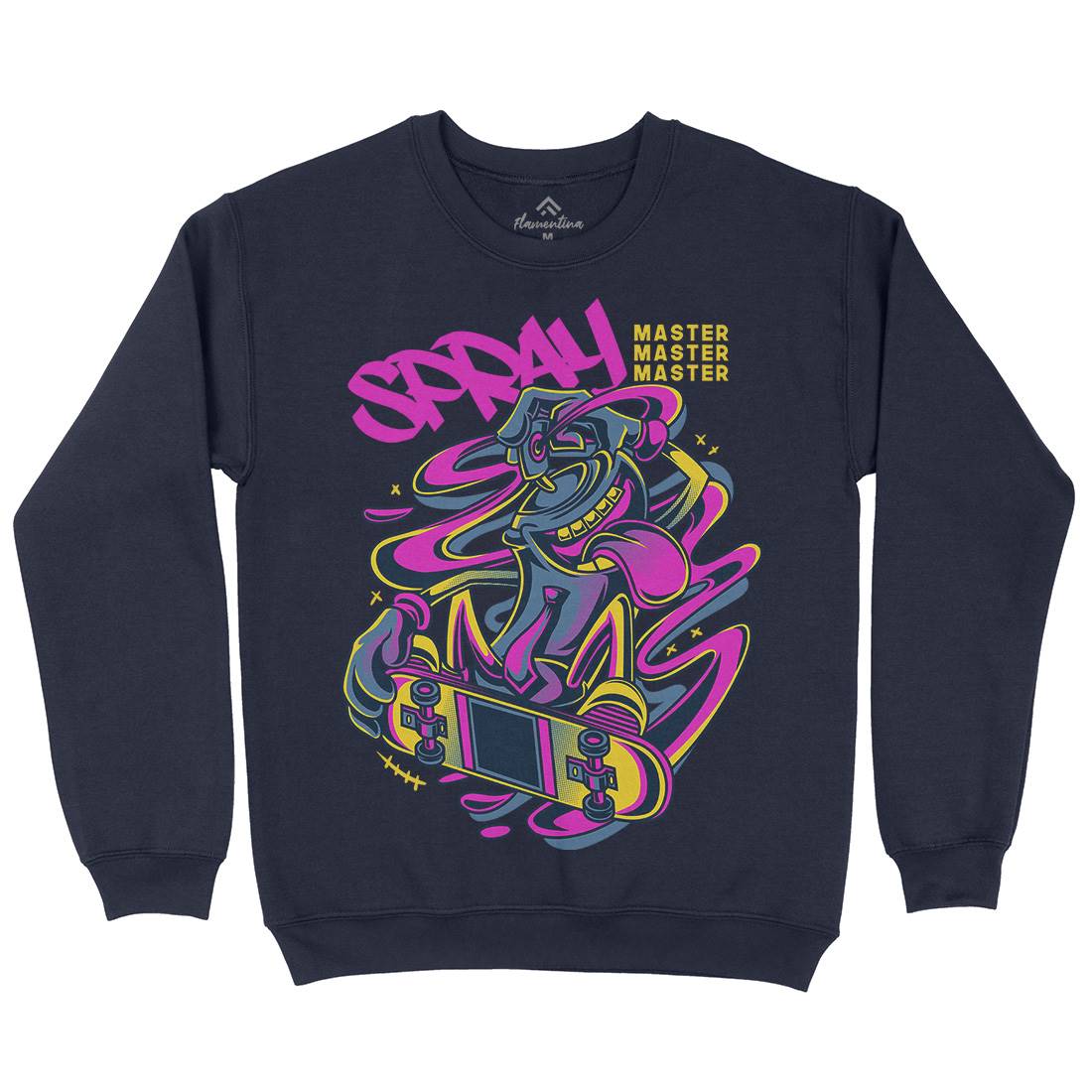 Spray Master Mens Crew Neck Sweatshirt Skate D832