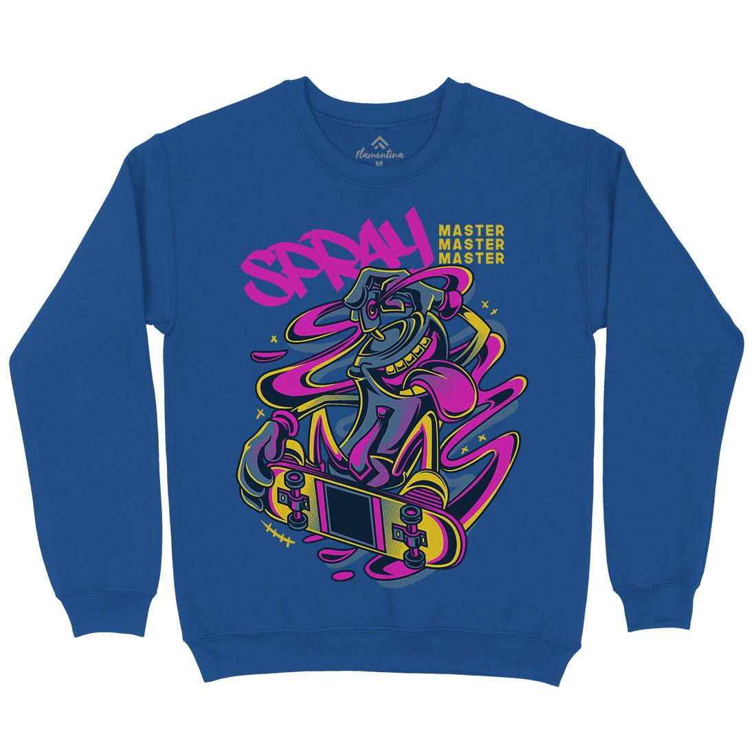 Spray Master Mens Crew Neck Sweatshirt Skate D832
