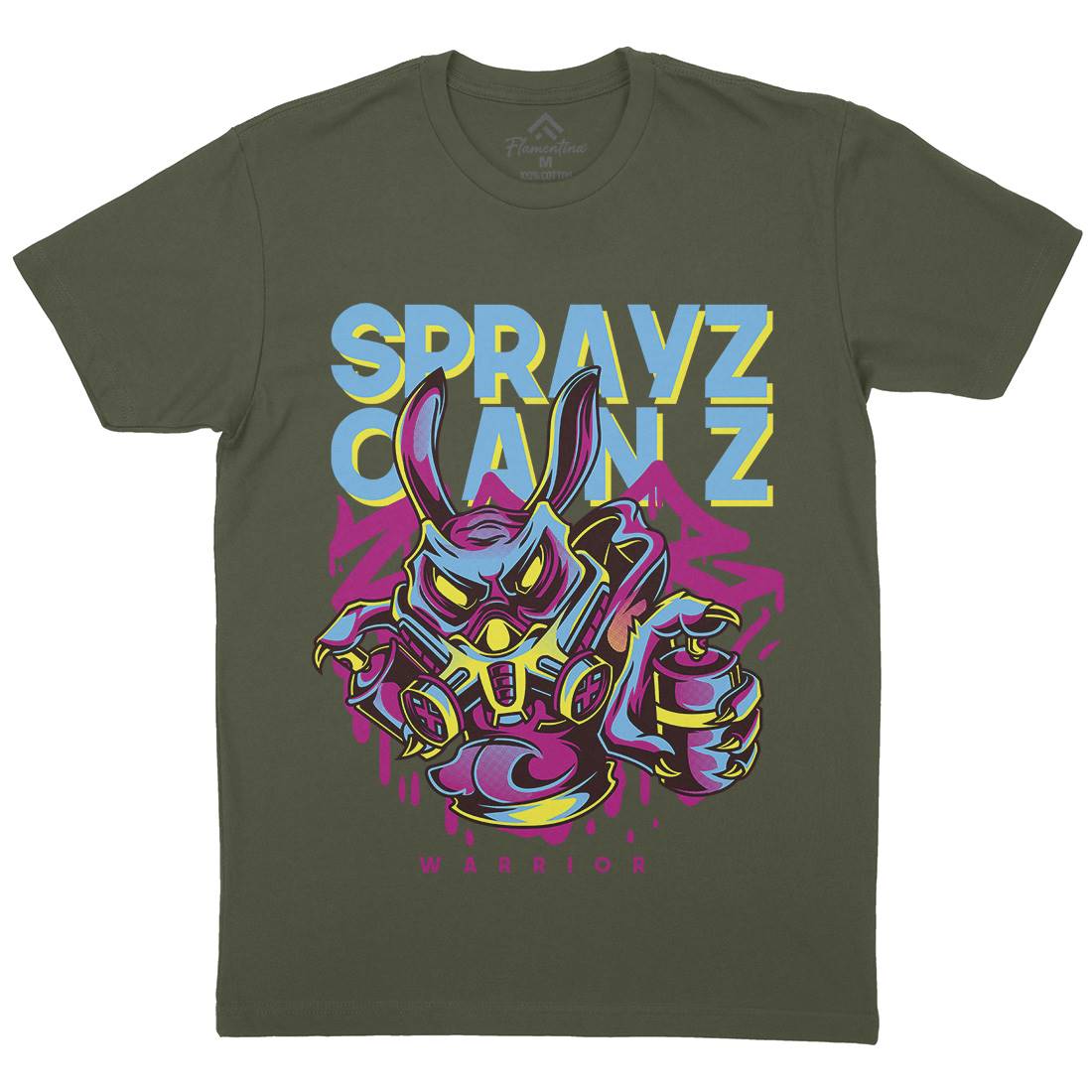 Spray Cans Mens Crew Neck T-Shirt Graffiti D833
