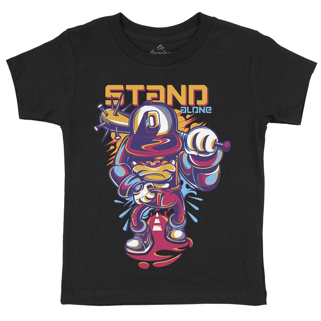 Stand Alone Kids Crew Neck T-Shirt Graffiti D834