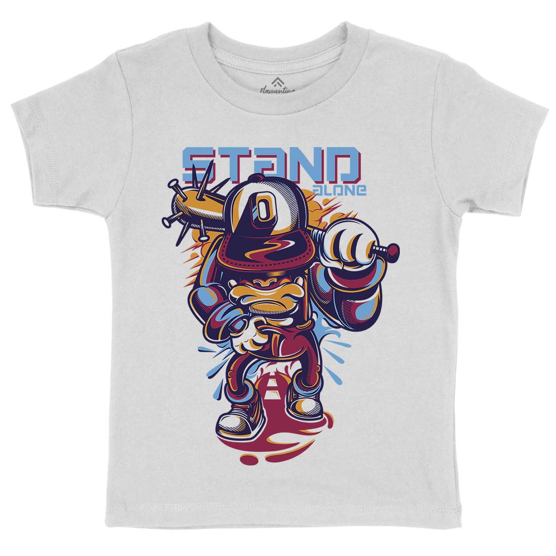 Stand Alone Kids Crew Neck T-Shirt Graffiti D834