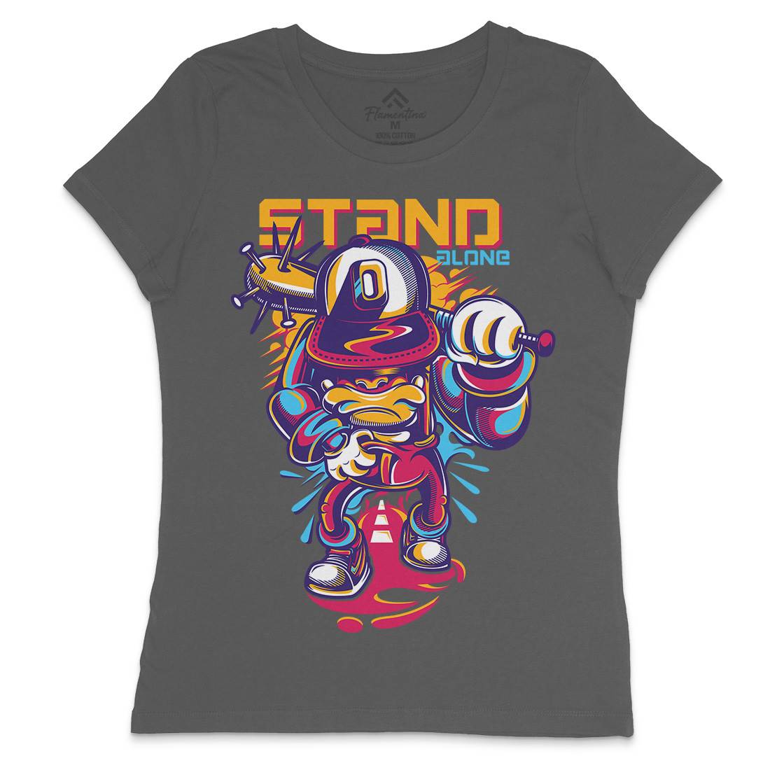 Stand Alone Womens Crew Neck T-Shirt Graffiti D834
