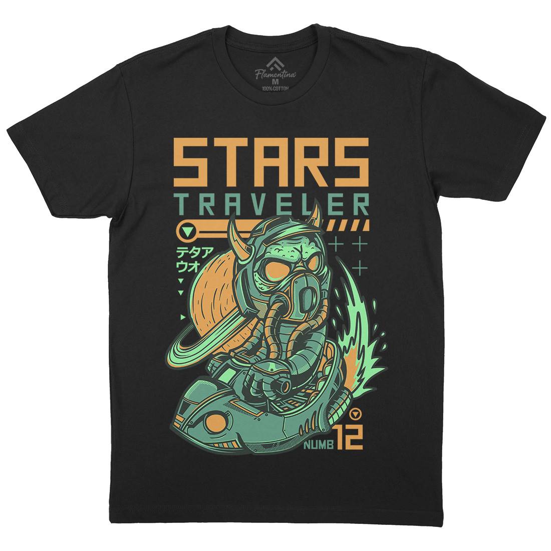 Stars Traveller Mens Crew Neck T-Shirt Space D836