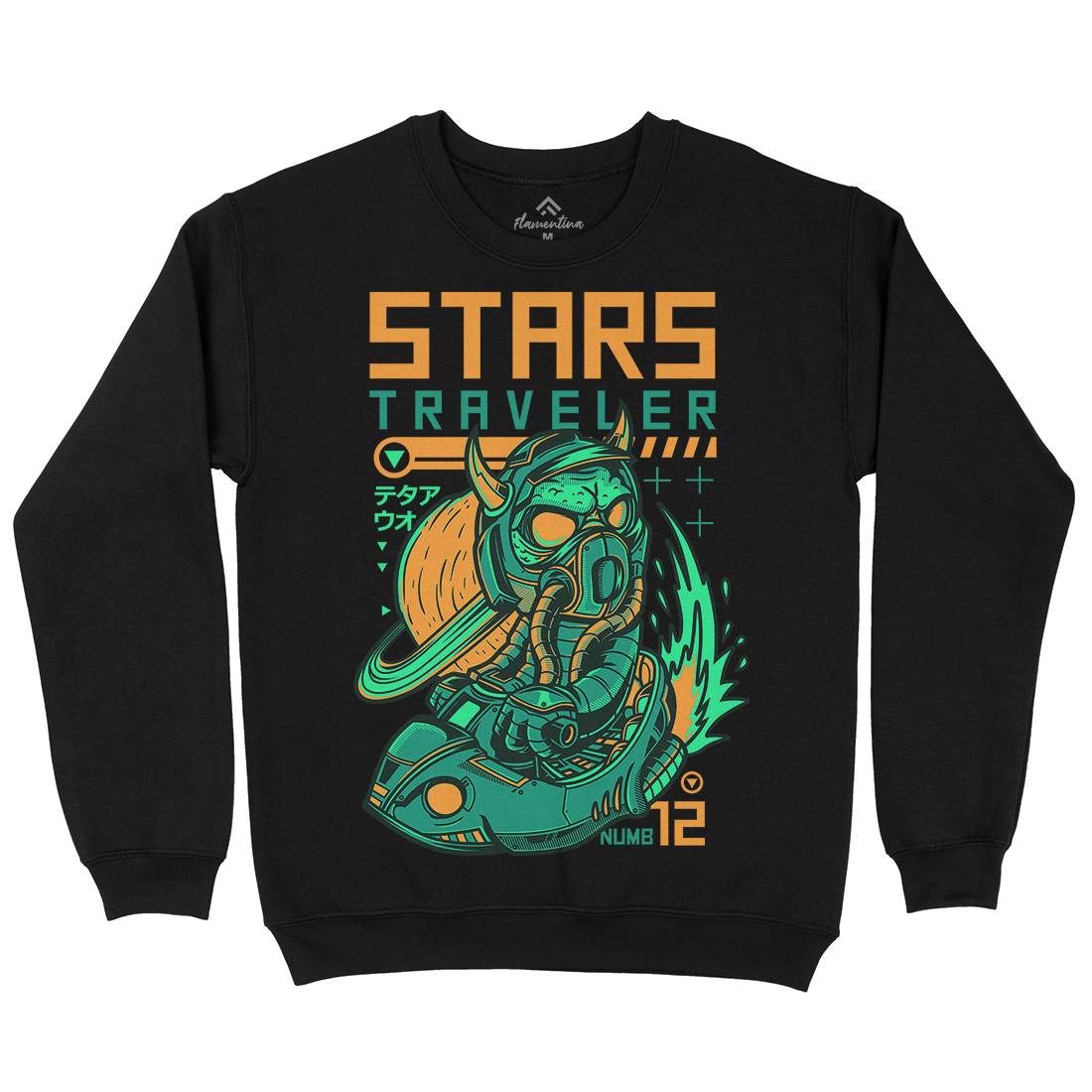 Stars Traveller Kids Crew Neck Sweatshirt Space D836