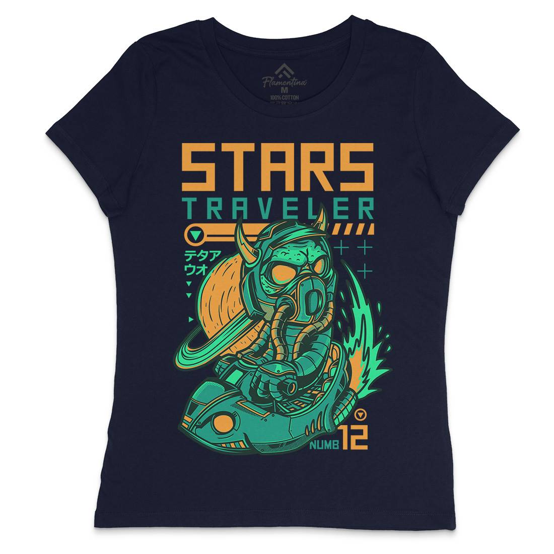 Stars Traveller Womens Crew Neck T-Shirt Space D836
