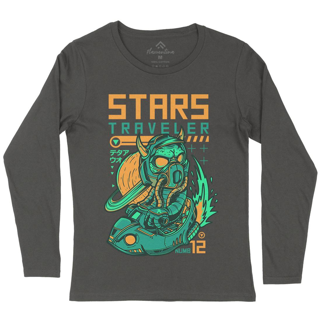 Stars Traveller Womens Long Sleeve T-Shirt Space D836