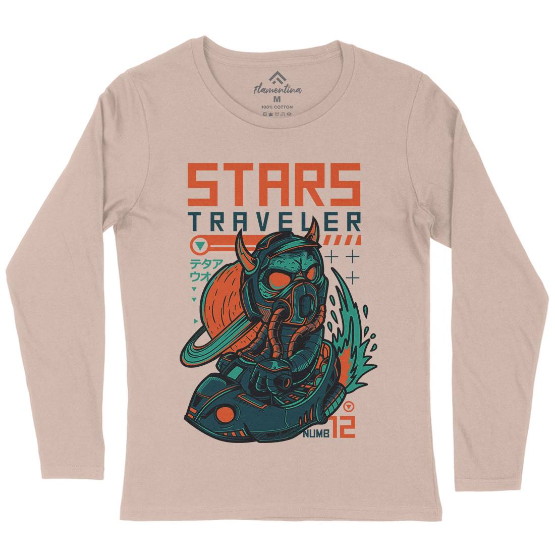 Stars Traveller Womens Long Sleeve T-Shirt Space D836