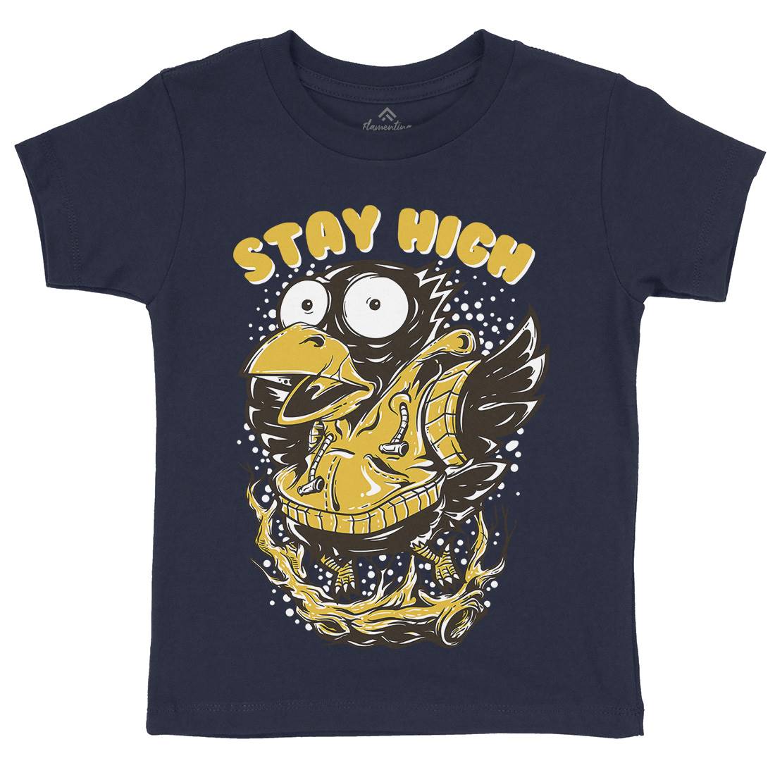 Stay High Bird Kids Organic Crew Neck T-Shirt Animals D837
