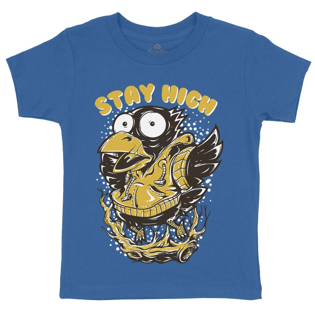 Stay High Bird Kids Organic Crew Neck T-Shirt Animals D837