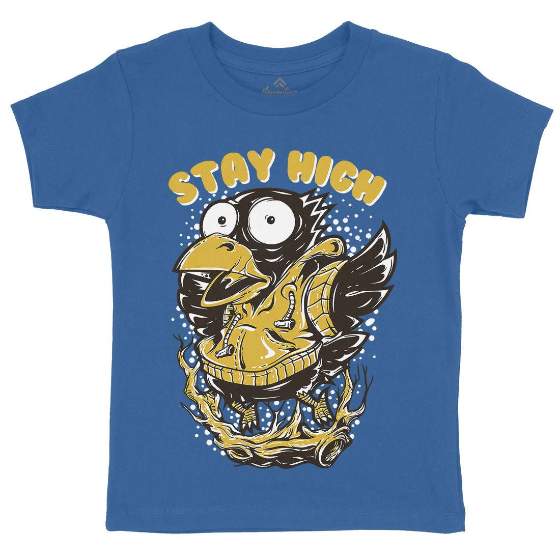 Stay High Bird Kids Crew Neck T-Shirt Animals D837