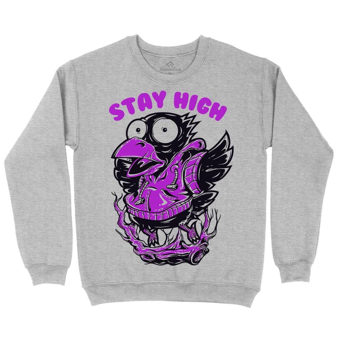 Stay High Bird Kids Crew Neck Sweatshirt Animals D837