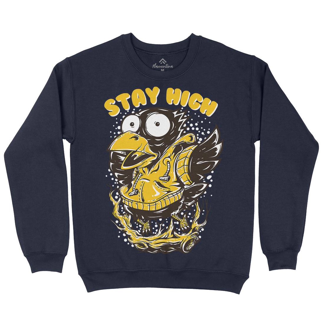 Stay High Bird Kids Crew Neck Sweatshirt Animals D837