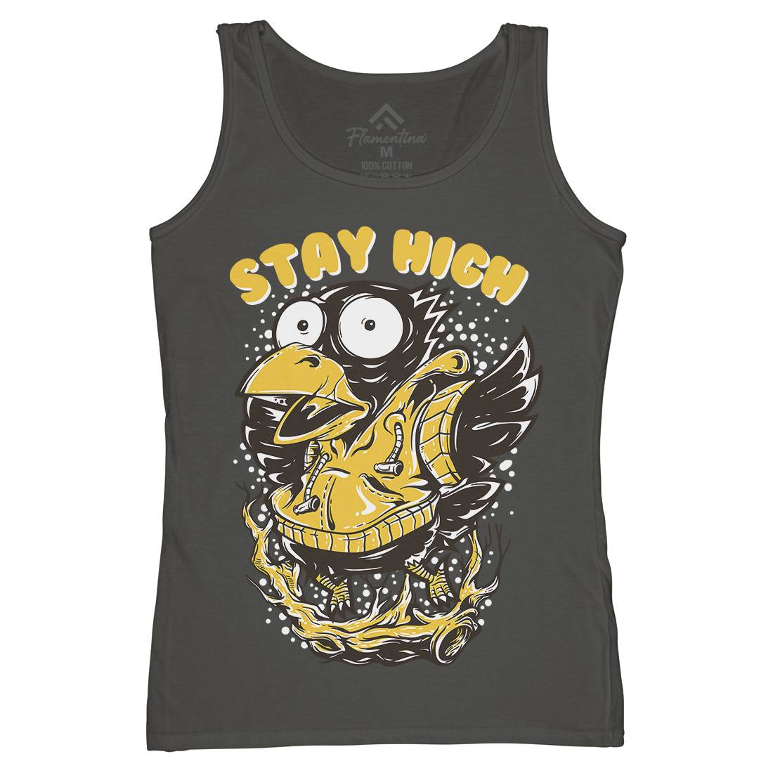 Stay High Bird Womens Organic Tank Top Vest Animals D837