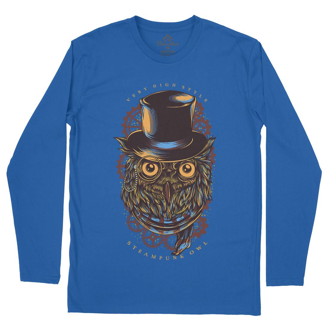 Owl Mens Long Sleeve T-Shirt Steampunk D838