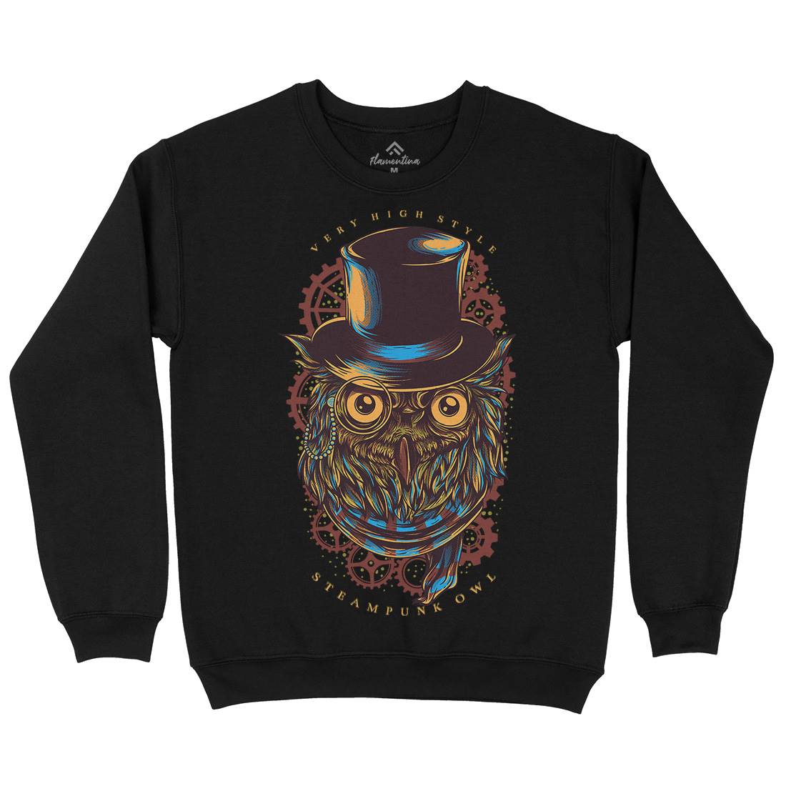 Owl Kids Crew Neck Sweatshirt Steampunk D838