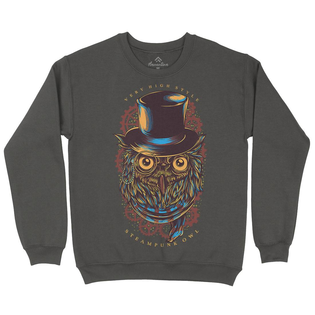 Owl Kids Crew Neck Sweatshirt Steampunk D838